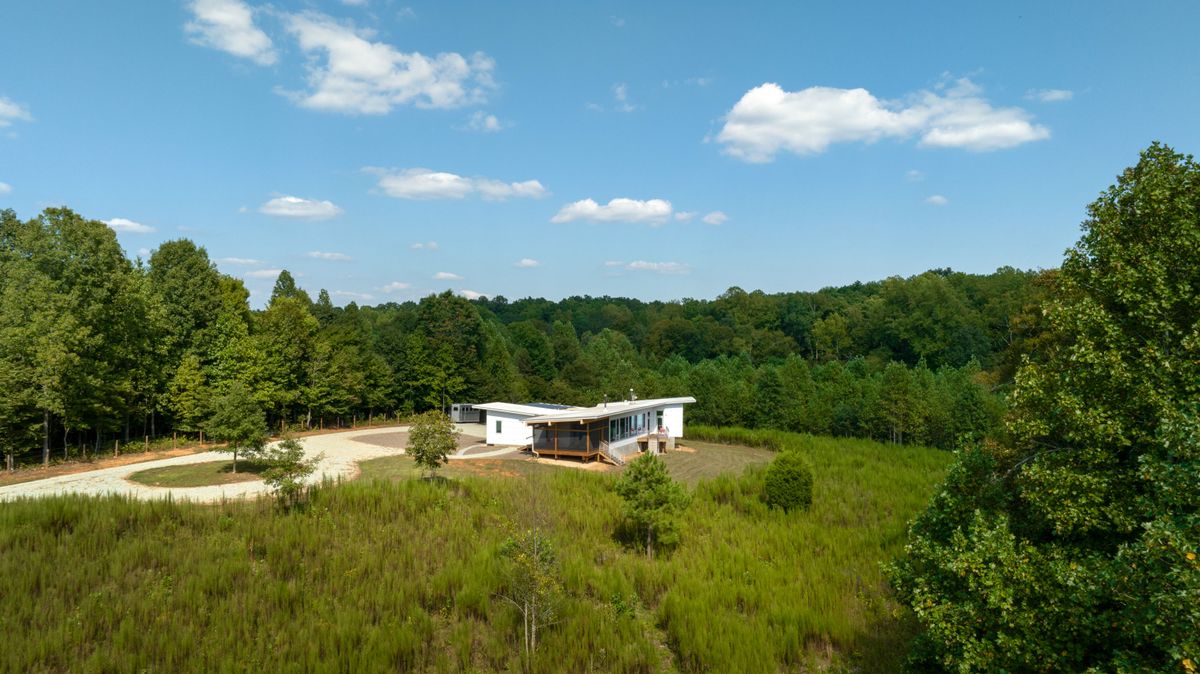 A low-energy farmhouse provides a rural escape in North Carolina