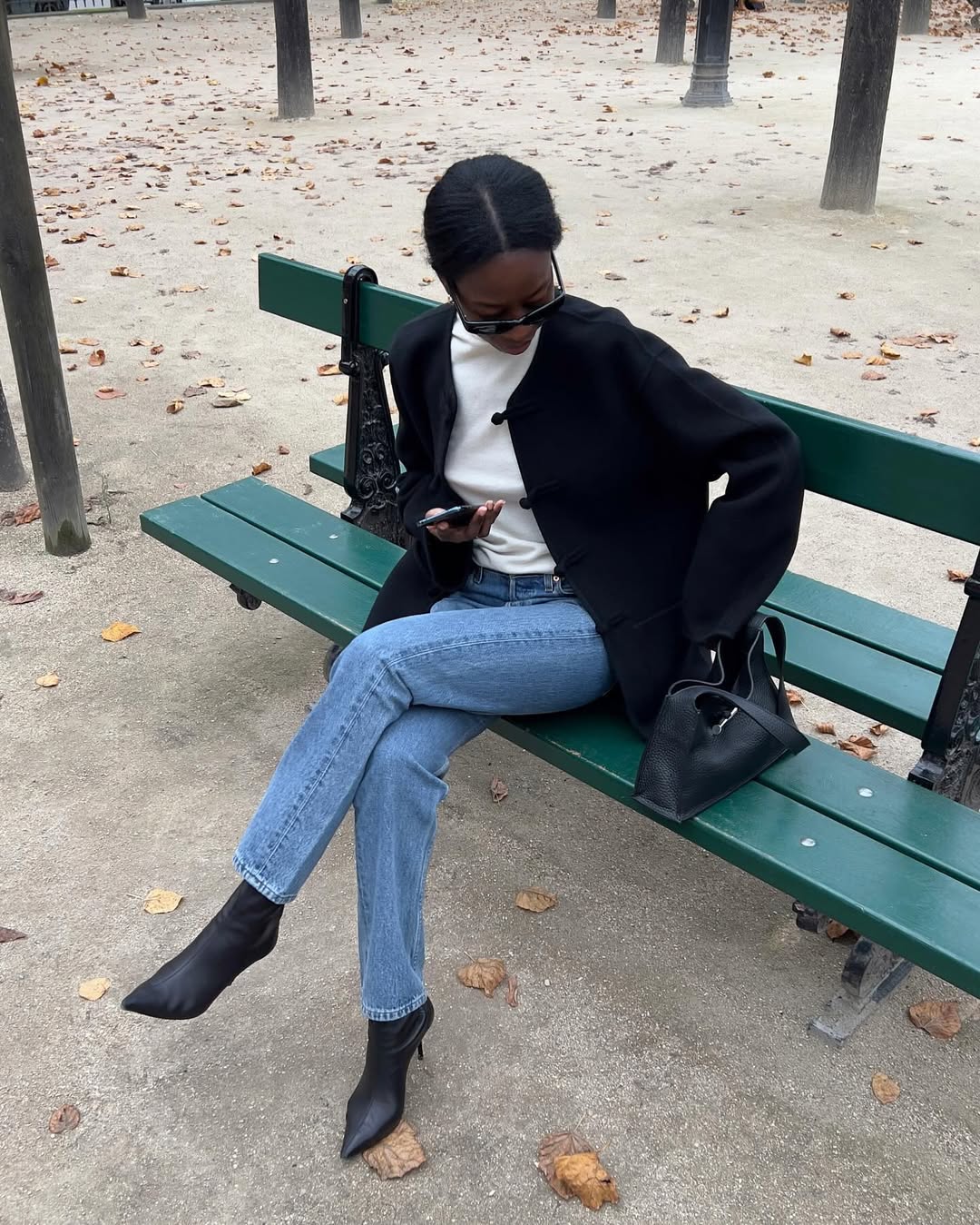 French women jeans and ankle boots