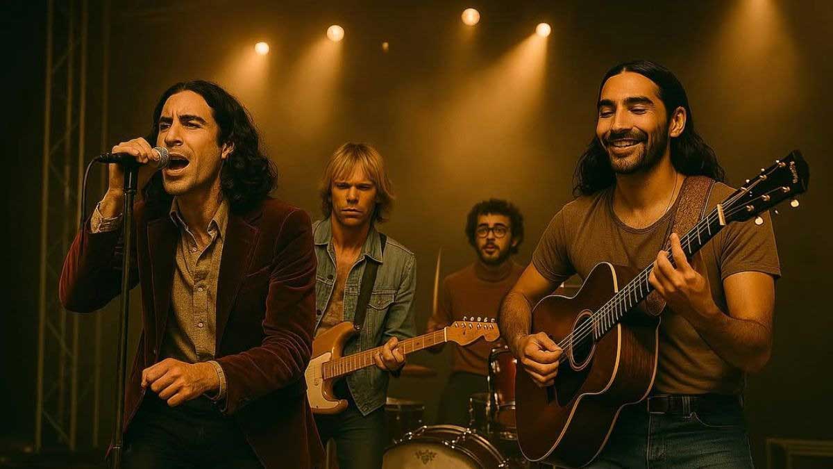 AI generated shot of The Velvet Sundown playing live