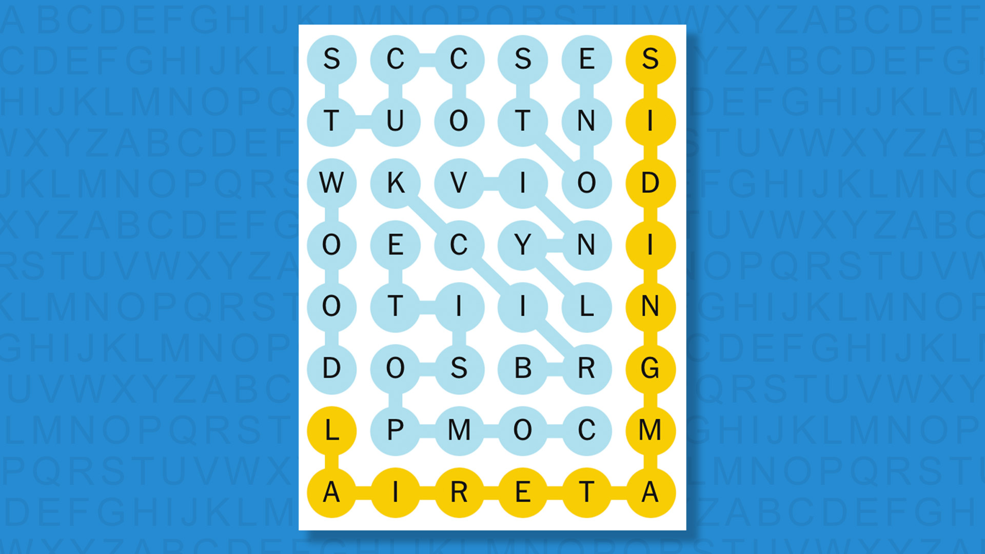 NYT Strands answers for game 709 on a blue background