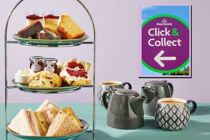Morrisons afternoon tea for two and drop in of Morrisons click and collect sign