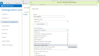 Office 365 encryption rule