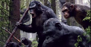 Special effects in movies: still from dawn on the planet of the apes