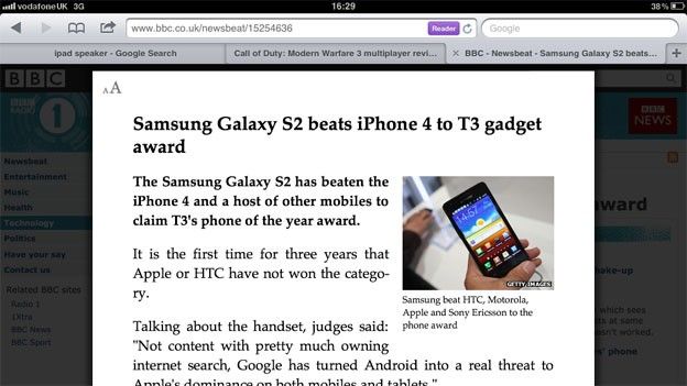 iOS 5: Safari