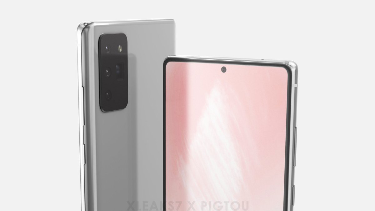 Imagen del Galaxy Note 20 basada en supuestos modelos 3D de Samsung