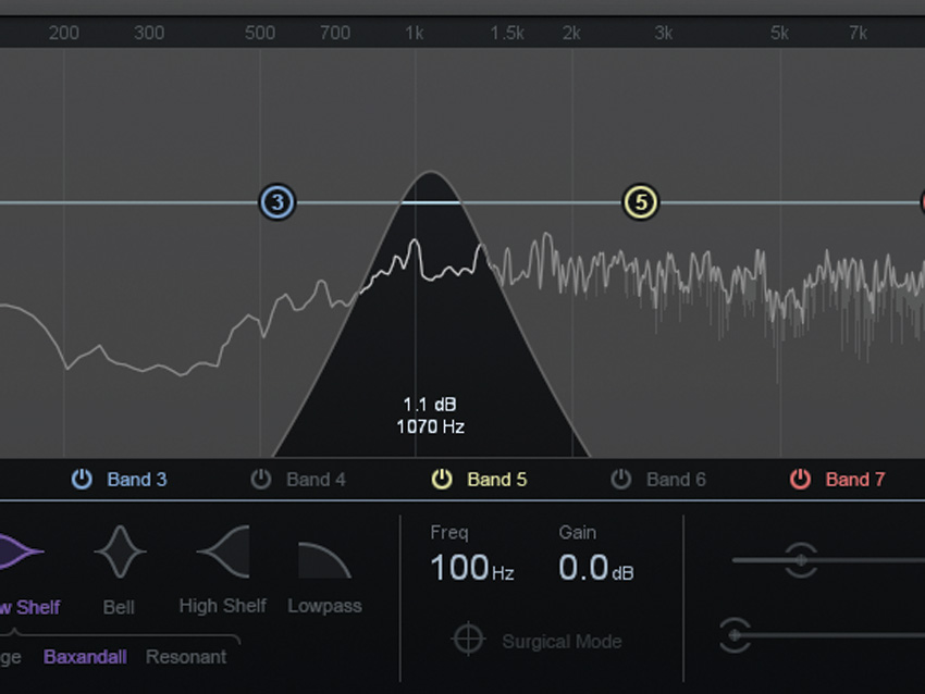 Auditioning EQ cuts and boosts