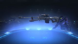 The sniper rifle from Halo Infinite