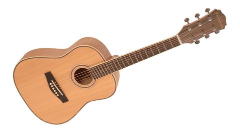 A-grade solid Sitka spruce top, flamed maple back and tortoiseshell binding: all very slick and professional