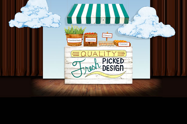 The homepage of Fresh Picked Design