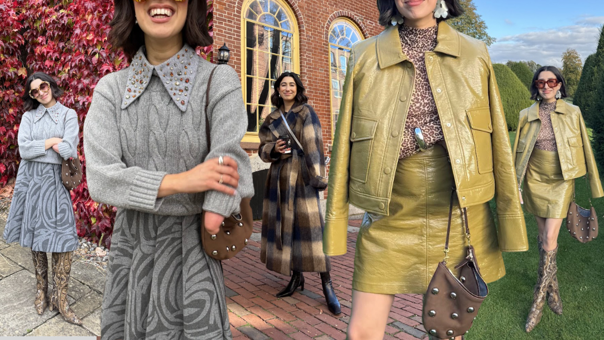 april lockhart wears fall outfits in a collage