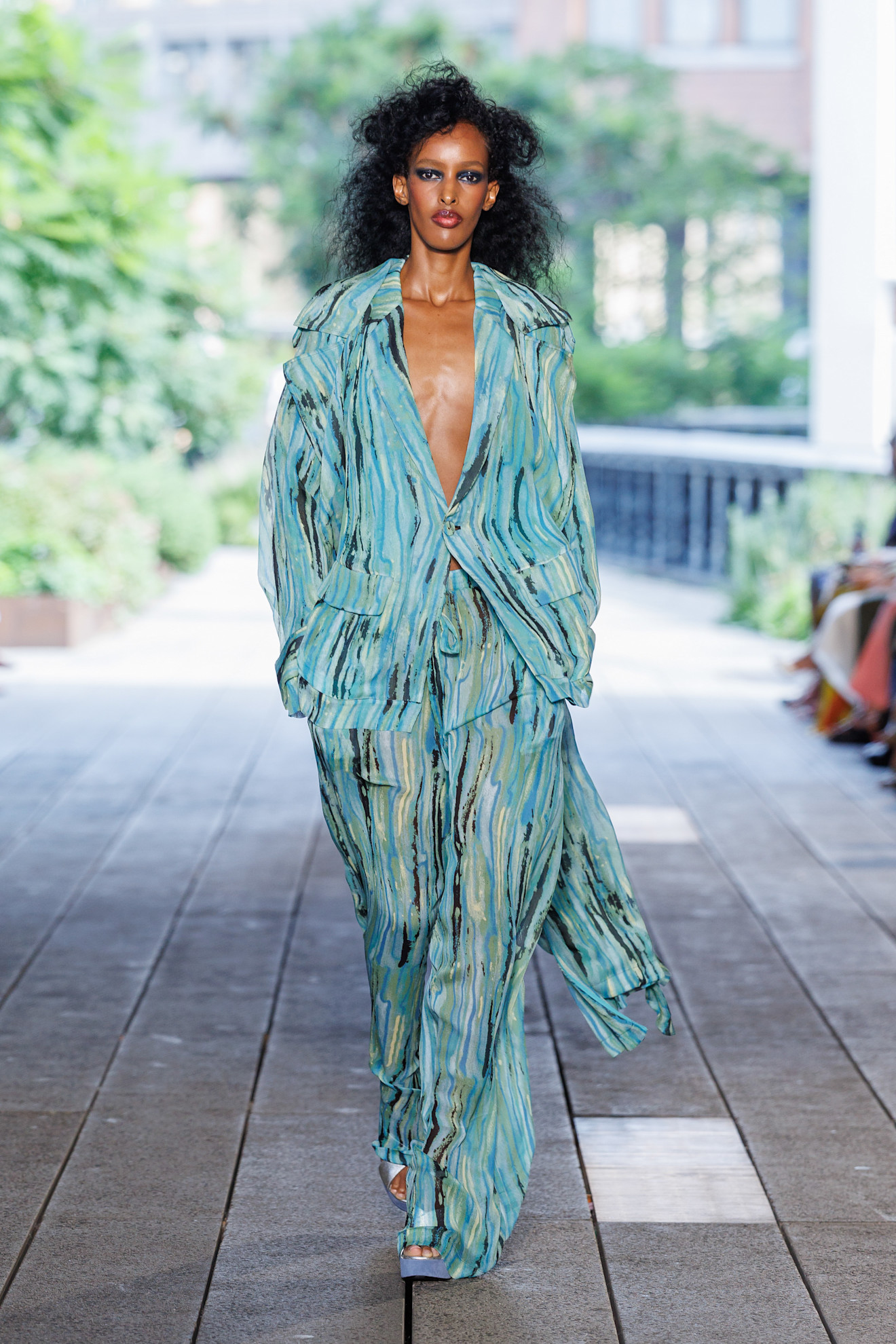 Model on DVF runway during New York Fashion Week spring/summer 2027.