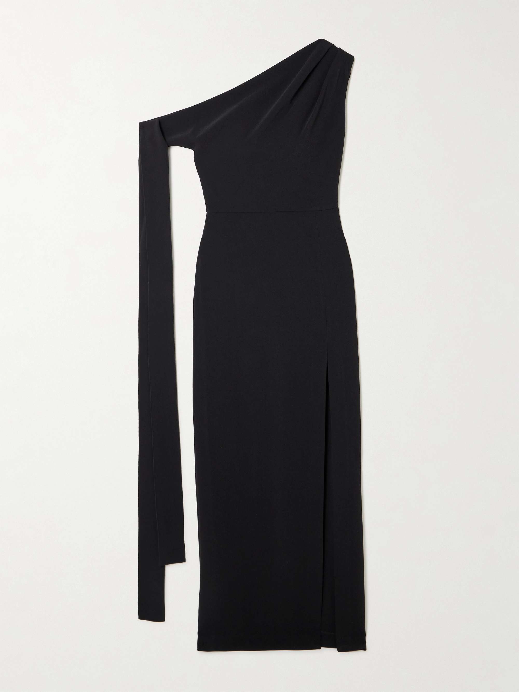 Irina Tie-Detailed One-Shoulder Crepe Gown