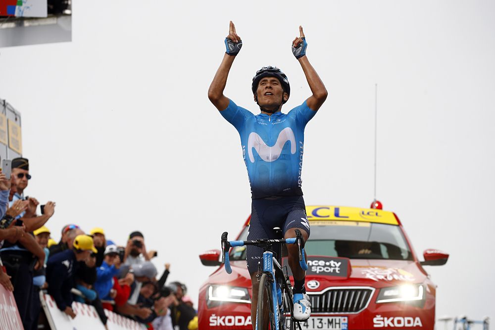 Nairo Quintana (Movistar) wins stage 17 at the Tour de France