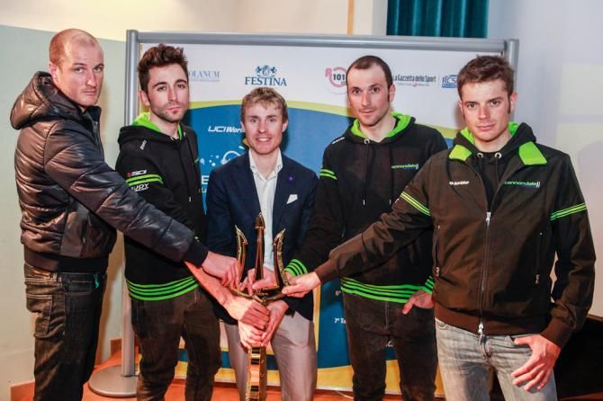 Steve Cummings, Moreno Moser, Damiano Cunego, Ivan Basso, Damiano Caruso.