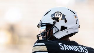 Shedeur Sanders #2 of the Colorado Buffaloes warms up prior to the game against the Oklahoma State Cowboys in November 2024