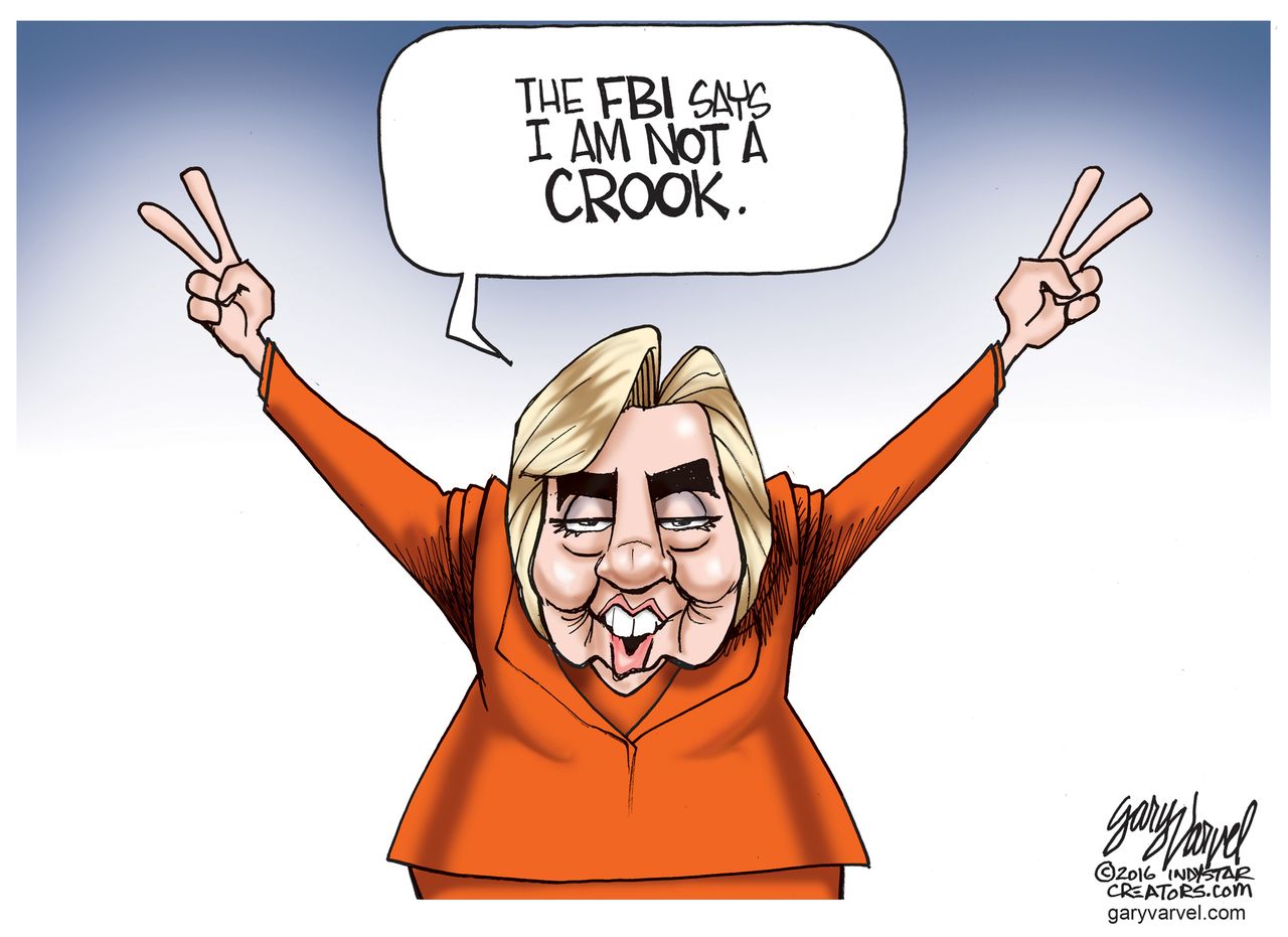 Political cartoon U.S. Hillary Clinton FBI investigation