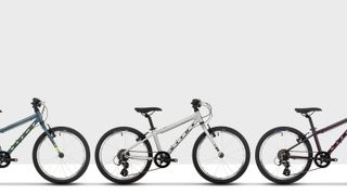 A line of Vitus kids bikes from the Black Friday kids bike sales