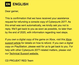 CD Projekt Red don't contact Sony