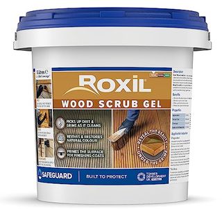 Roxil Wood Scrub Gel - Oxalic Acid-Based Wood Cleaner to Revive Weathered Outdoor Furniture and Decking, Restore Colour and Wood Grain (5l)