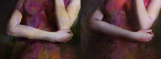 Comparison shots of hands