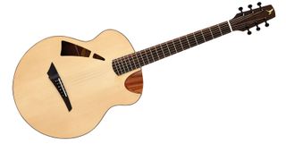 The soundhole is a bit radical-looking, but it throws the sound to the player as well as the audience
