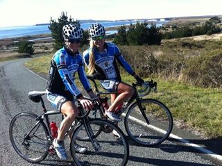 Teammates and Training Partners, Alison Tetrick and Olivia Dillon enjoy the winter training in California.