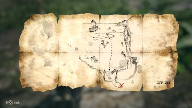 Black flag Buried Treasure map No. 1