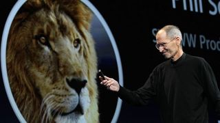 Steve Jobs with lion