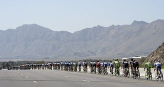 The peloton on stage six of the 2014 Tour of Oman