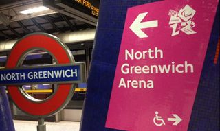 sign for North Greenwich during Olympics in London