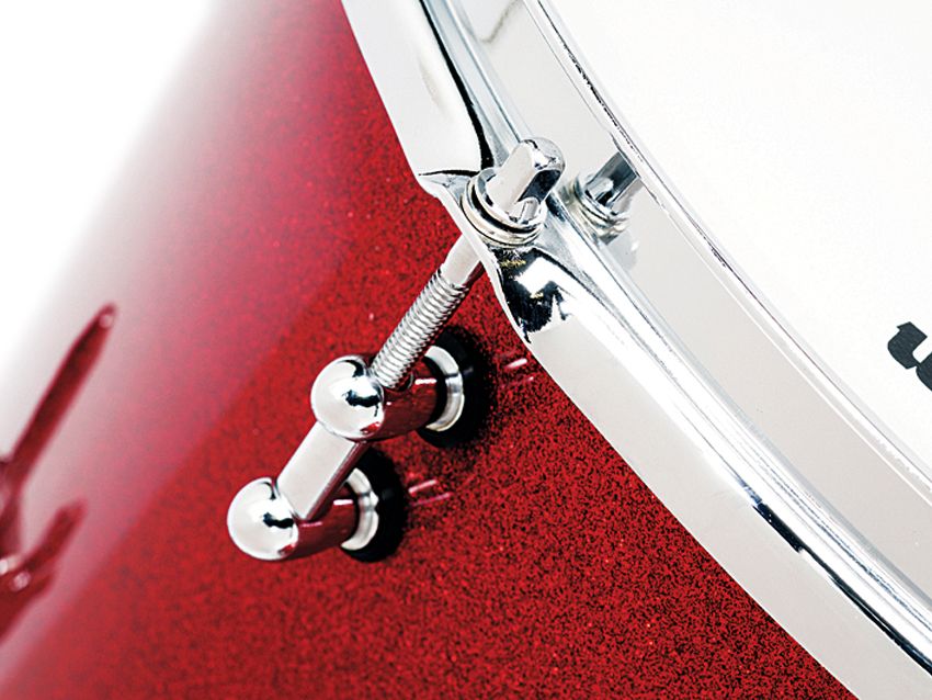 The Red Cherry Sparkle lacquered finish has a superb glass-like quality - and there are five others to chose from