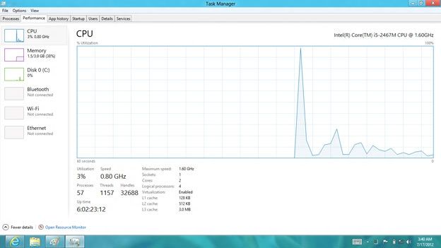 Windows 8 Screenshots: Task Manager