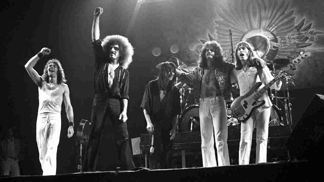 Journey performing onstage in 1978