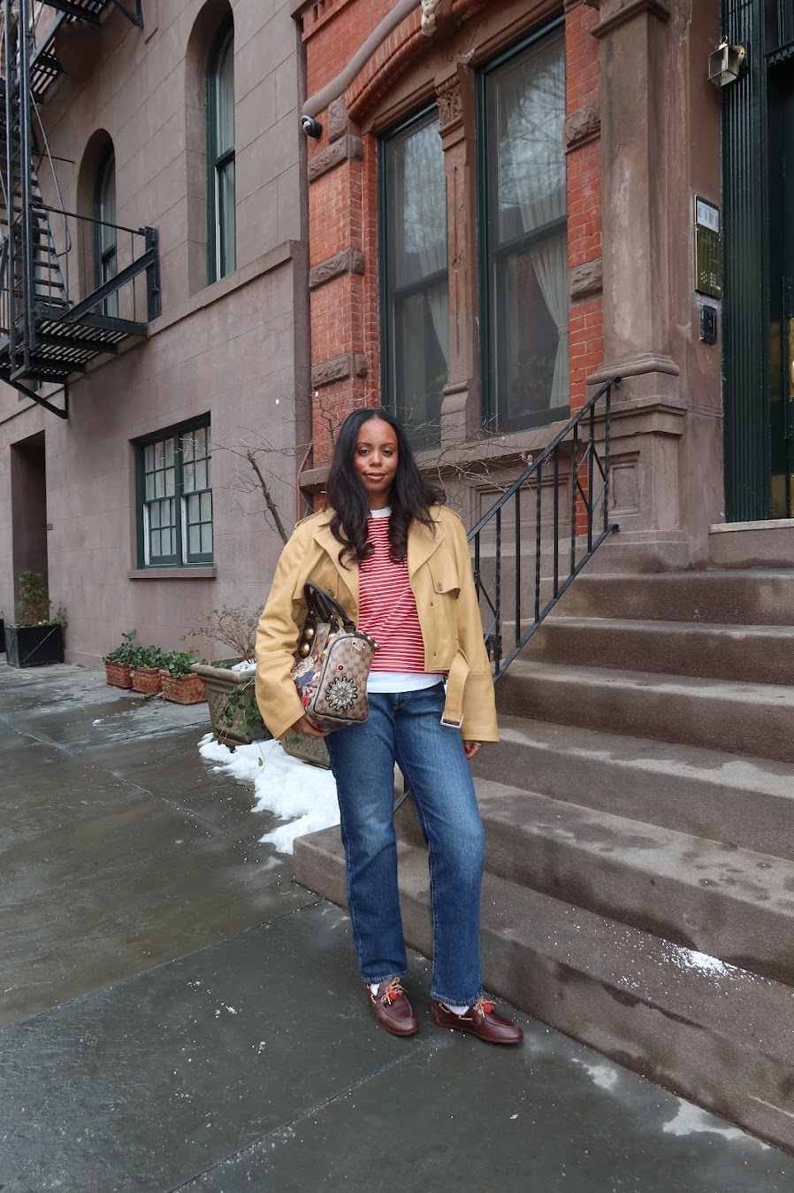 Sierra Mayhew attending New York Fashion Week.