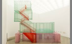 colourful design of apartment staircase