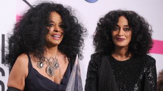Singer Diana Ross and actress Tracee Ellis Ross pose in the press room at the 2017 American Music Awards