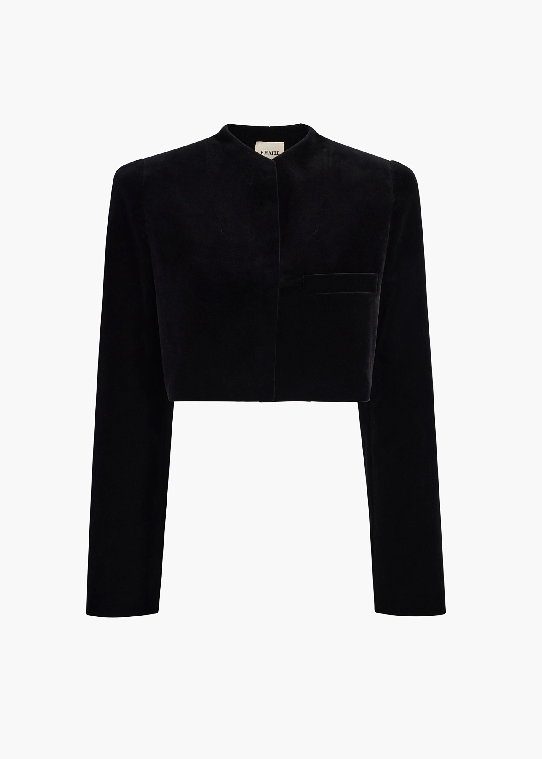 Samo Jacket in Black Velvet - 0 / Black / 98%cotton,2%elastane