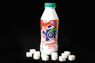 Yop contains a whopping 12g sugar per 100g