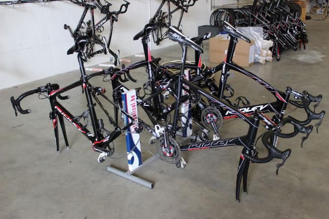 Spare bikes for the riders to pick and chose from
