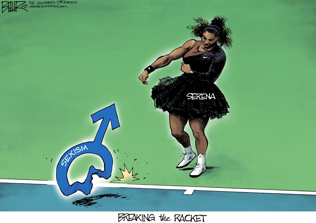 Editorial Cartoon Us Serena Williams Us Open Finals Sexism Double Standard The Week 8611