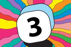 Vector illustration of a Colorful Friendship bracelet letter bead style font design capital number.