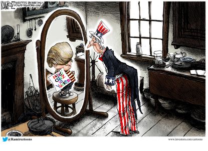 Political cartoon U.S. Trump Heidi Cruz