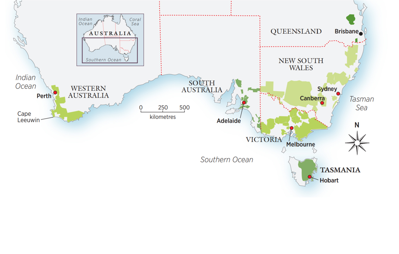 Australia Wine Map