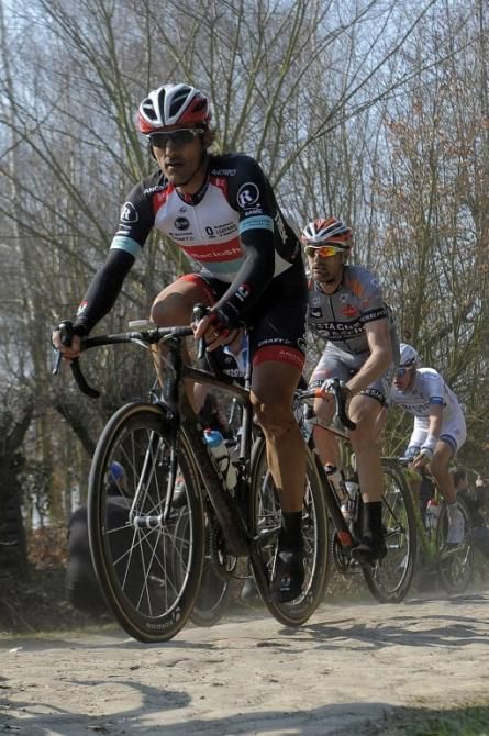Fabian Cancellara (RadioShack-Leopard) on his way to victory in Paris-Roubaix