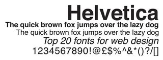 Web fonts: Helvetica