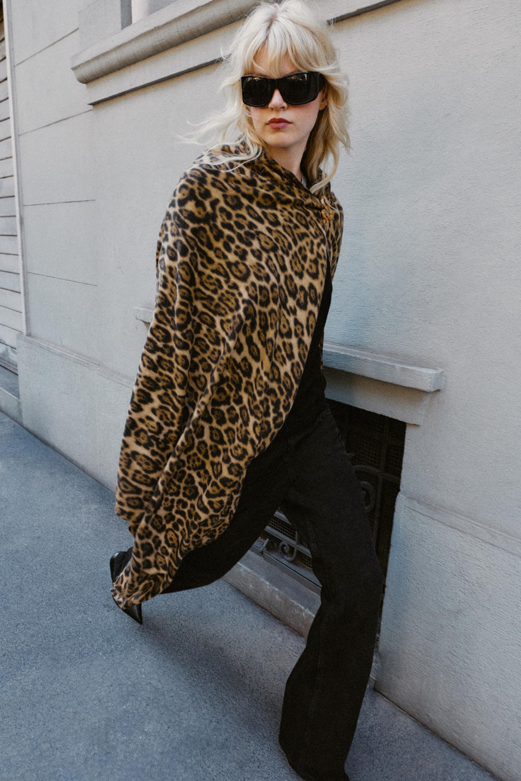 Animal Print Scarf - Leopard - M
