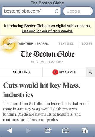 The Boston Globe is a beautiful, state-of-the-art mobile first design. But it involved numerous design consultants and months of work to execute