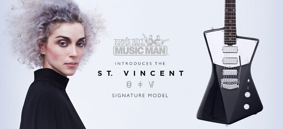 St Vincent says she is 'so excited to be working with Ernie Ball"
