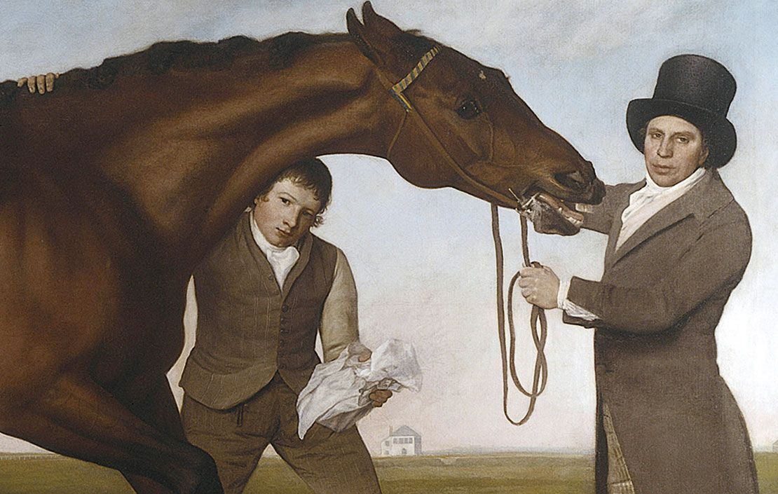 Hambletonian, Rubbing Down, 1799–1800, by George Stubbs (1724–1806), 6ft 10½in by 12ft ½in, National Trust, Mount Stewart, Co Down. ©National Trust Images/John Millar/Bridgeman