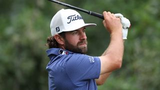 Cameron Young takes a shot during the BMW Championship